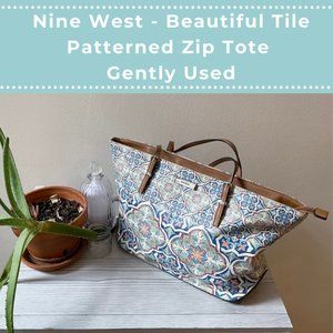 Nine West - Tile Tote - Gently Used - Zipper